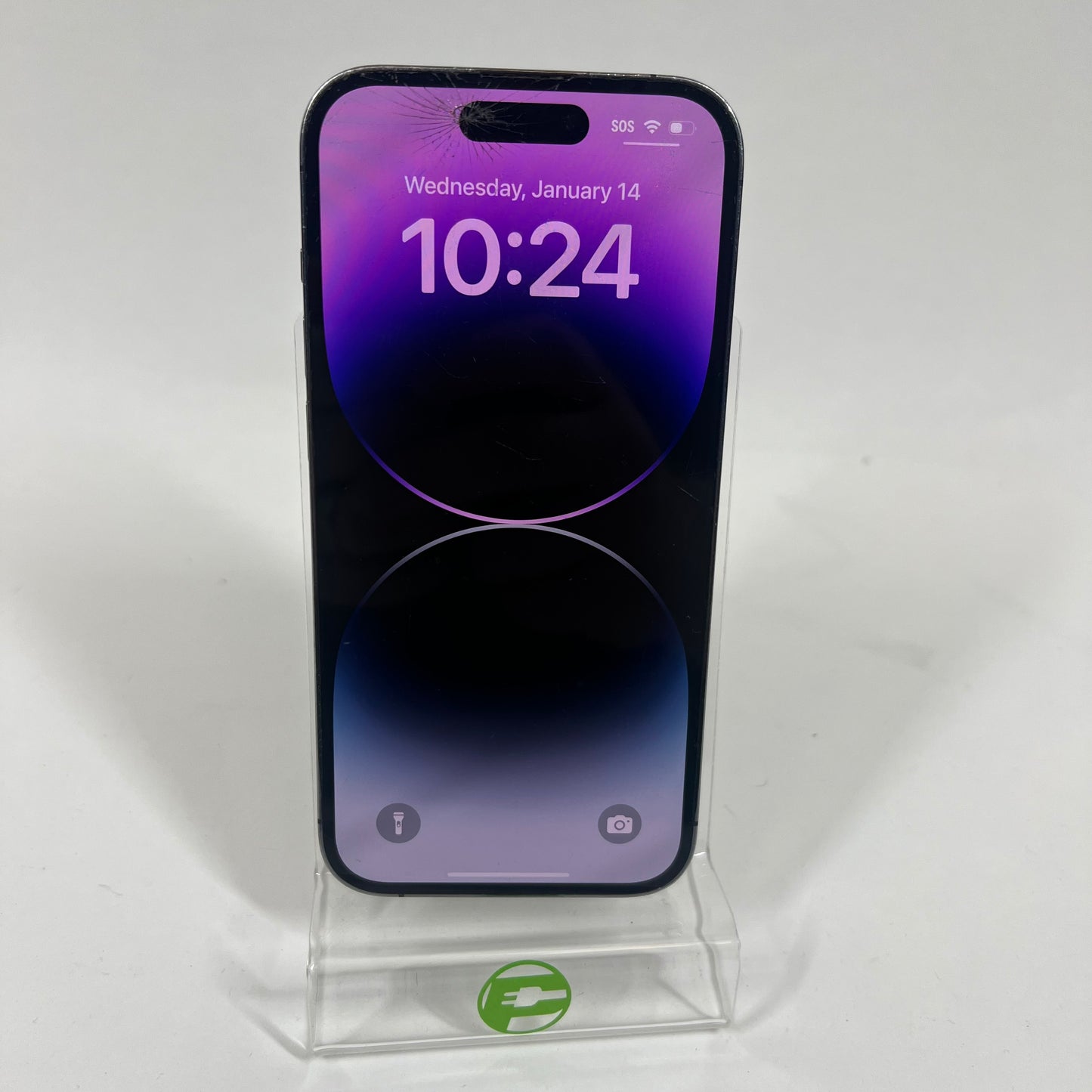 Broken Unlocked Apple iPhone 14 Pro 256GB 18.6.2 MQ1D3LL/A Cracked Screen